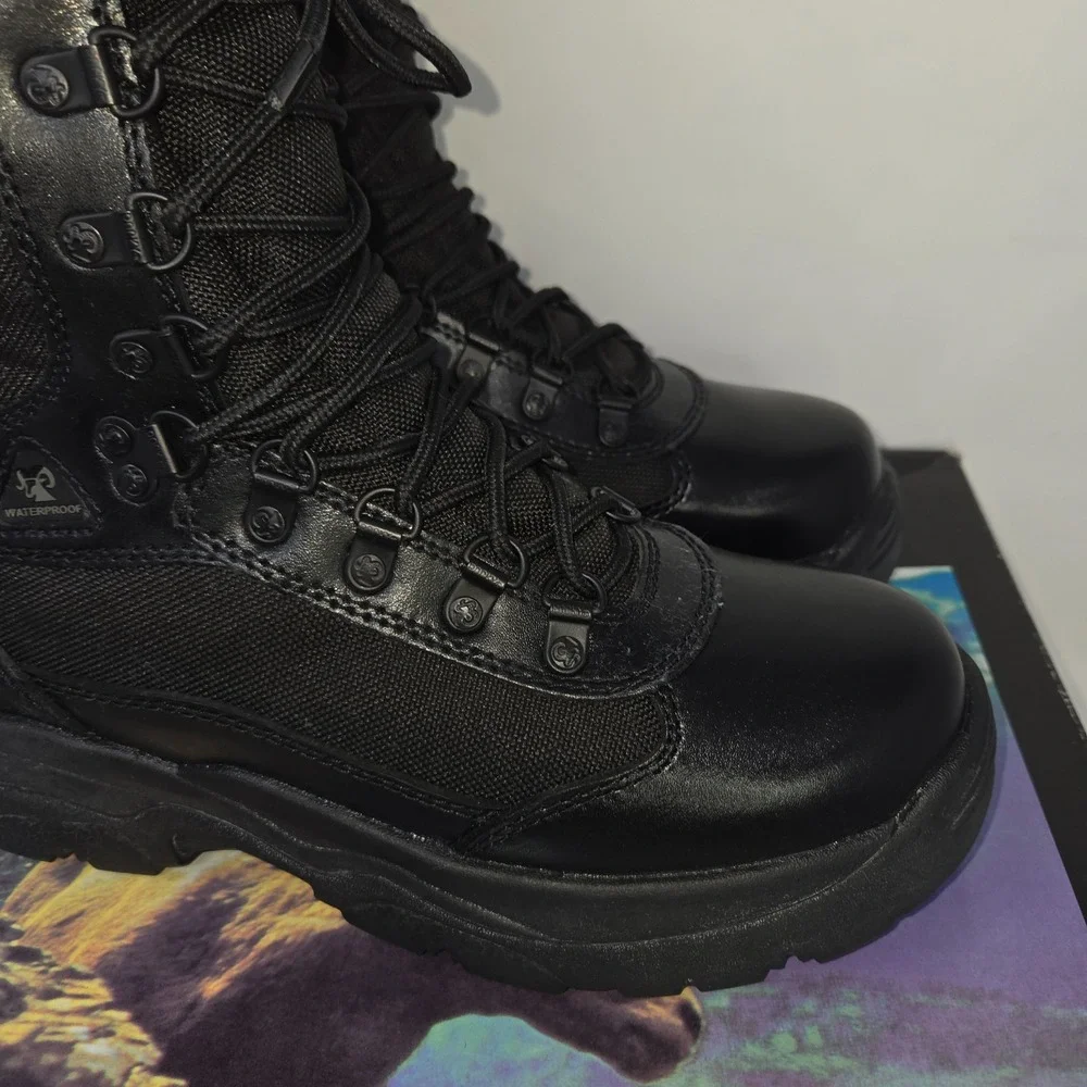 Rocky 8 Fort Hood Waterproof Duty 2149 Men's Boots Black Leather Style Size 7W